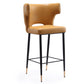 Manhattan Comfort Holguin 37" Counter Stool With Tufted Back Buttons In Saddle