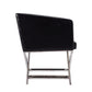 Manhattan Comfort Hollywood Black & Polished Chrome Faux Leather Lounge Accent Chair