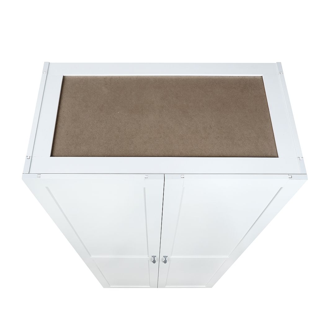 Manhattan Comfort Hopkins 2-Piece White Storage Cabinet 4.0