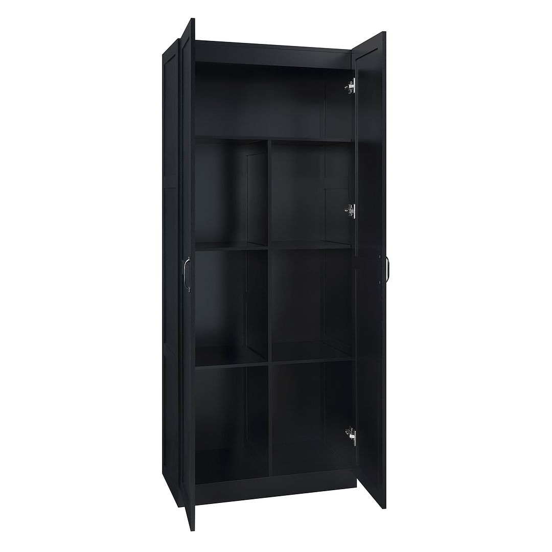 Manhattan Comfort Hopkins Black Storage Cabinet 2.0