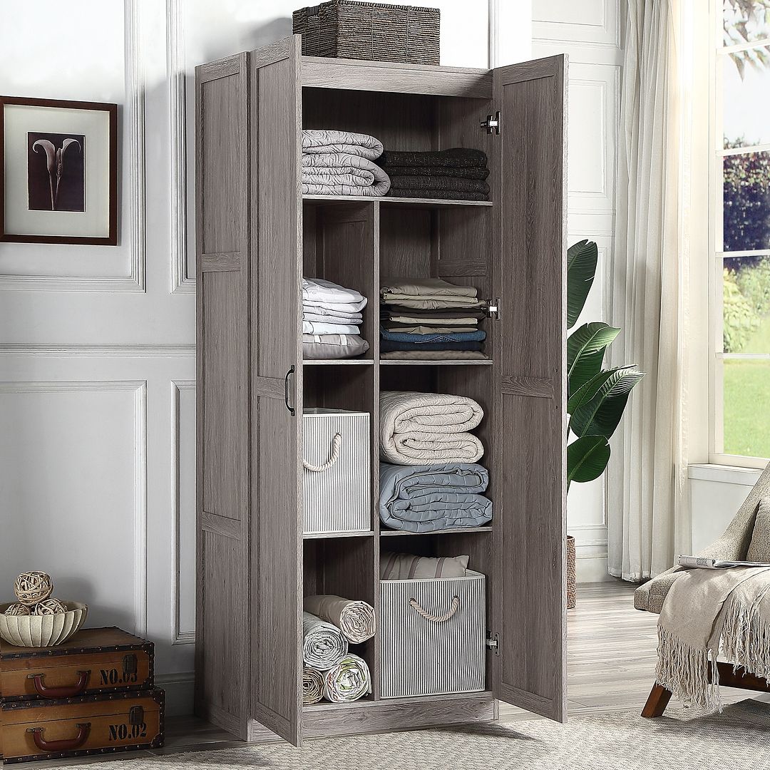Manhattan Comfort Hopkins Gray Storage Cabinet 2.0