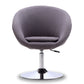 Manhattan Comfort Hopper Gray & Polished Chrome Twill Adjustable Height Chair