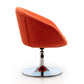 Manhattan Comfort Hopper Orange & Polished Chrome Wool Blend Adjustable Height Chair