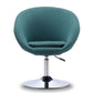 Manhattan Comfort Hopper Sky Blue & Polished Chrome Twill Adjustable Height Chair