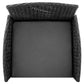 Manhattan Comfort Imperia Steel Rattan 3-Piece Patio Conversation Set With Cushions In Gray