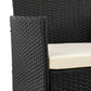 Manhattan Comfort Imperia Steel Rattan 4-Piece Patio Conversation Set With Cushions In Cream