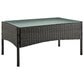 Manhattan Comfort Imperia Steel Rattan 4-Piece Patio Conversation Set With Cushions In Cream