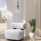 Manhattan Comfort Ivory & Black Modern Bartow Woven Fabric Accent Chair