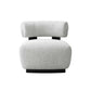 Manhattan Comfort Ivory & Black Modern Bartow Woven Fabric Accent Chair