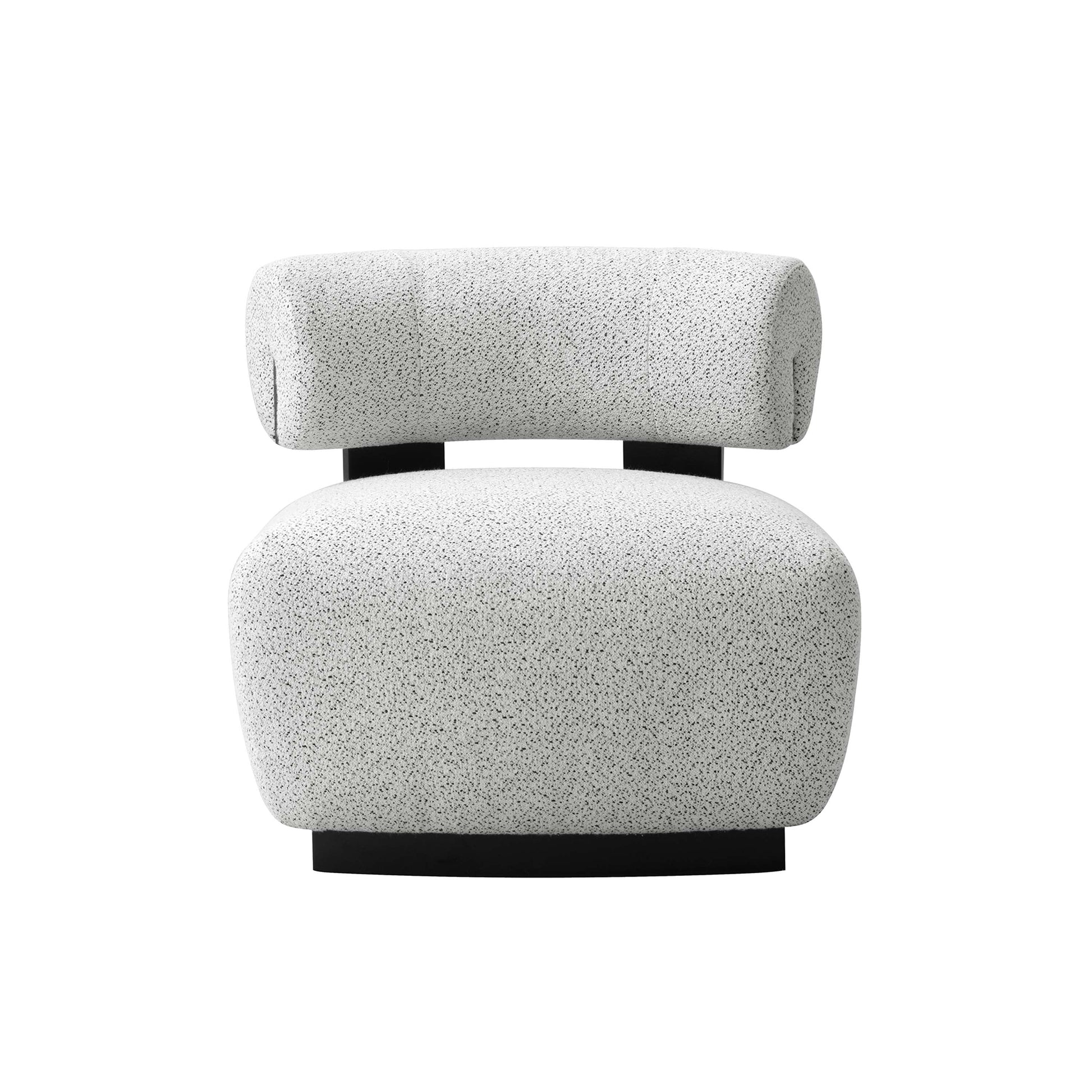 Manhattan Comfort Ivory & Black Modern Bartow Woven Fabric Accent Chair