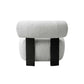Manhattan Comfort Ivory & Black Modern Bartow Woven Fabric Accent Chair
