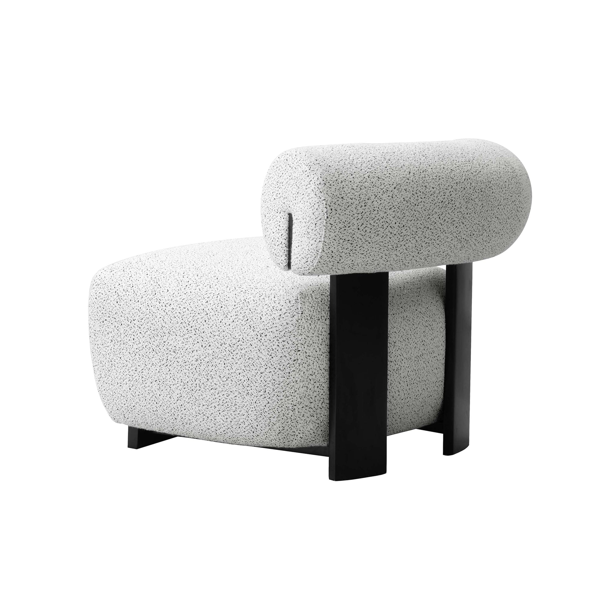 Manhattan Comfort Ivory & Black Modern Bartow Woven Fabric Accent Chair