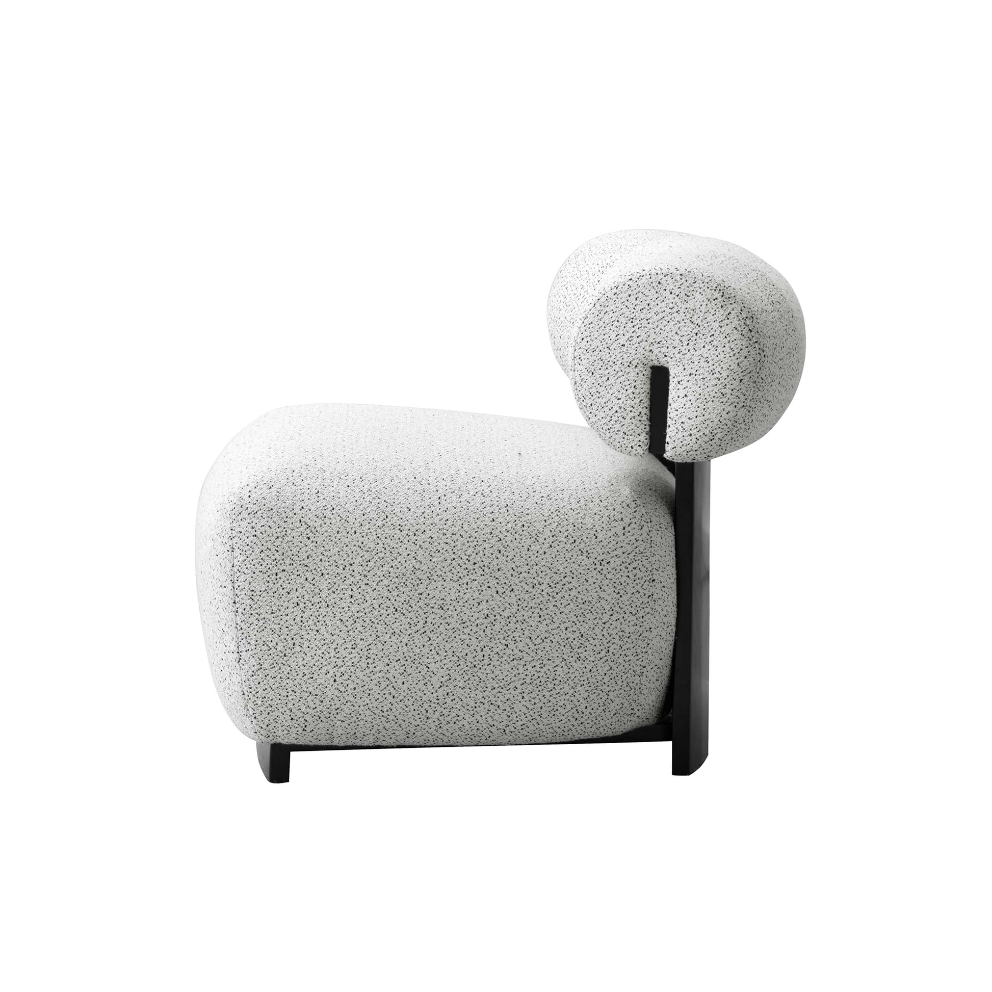 Manhattan Comfort Ivory & Black Modern Bartow Woven Fabric Accent Chair