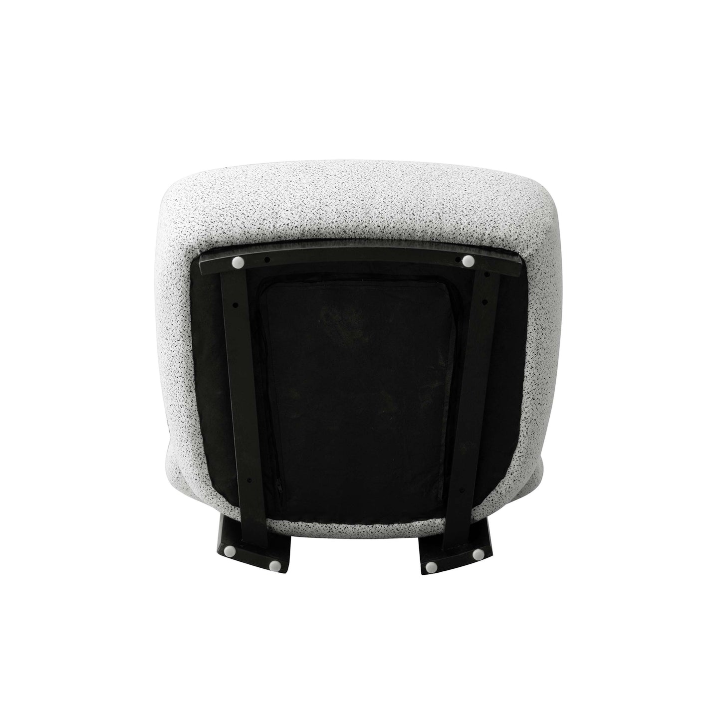 Manhattan Comfort Ivory & Black Modern Bartow Woven Fabric Accent Chair In A Set Of 2