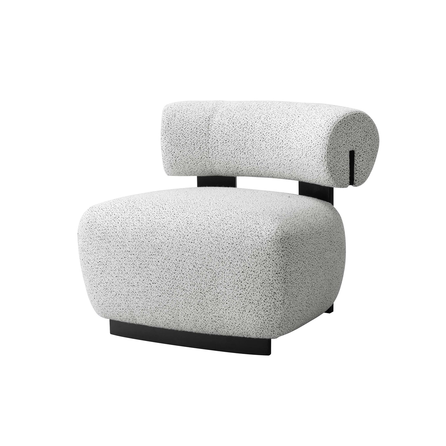 Manhattan Comfort Ivory & Black Modern Bartow Woven Fabric Accent Chair In A Set Of 2