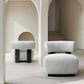 Manhattan Comfort Ivory & Black Modern Bartow Woven Fabric Accent Chair In A Set Of 2