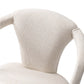 Manhattan Comfort Ivory Modern Palmer Tweed Dining Armchair