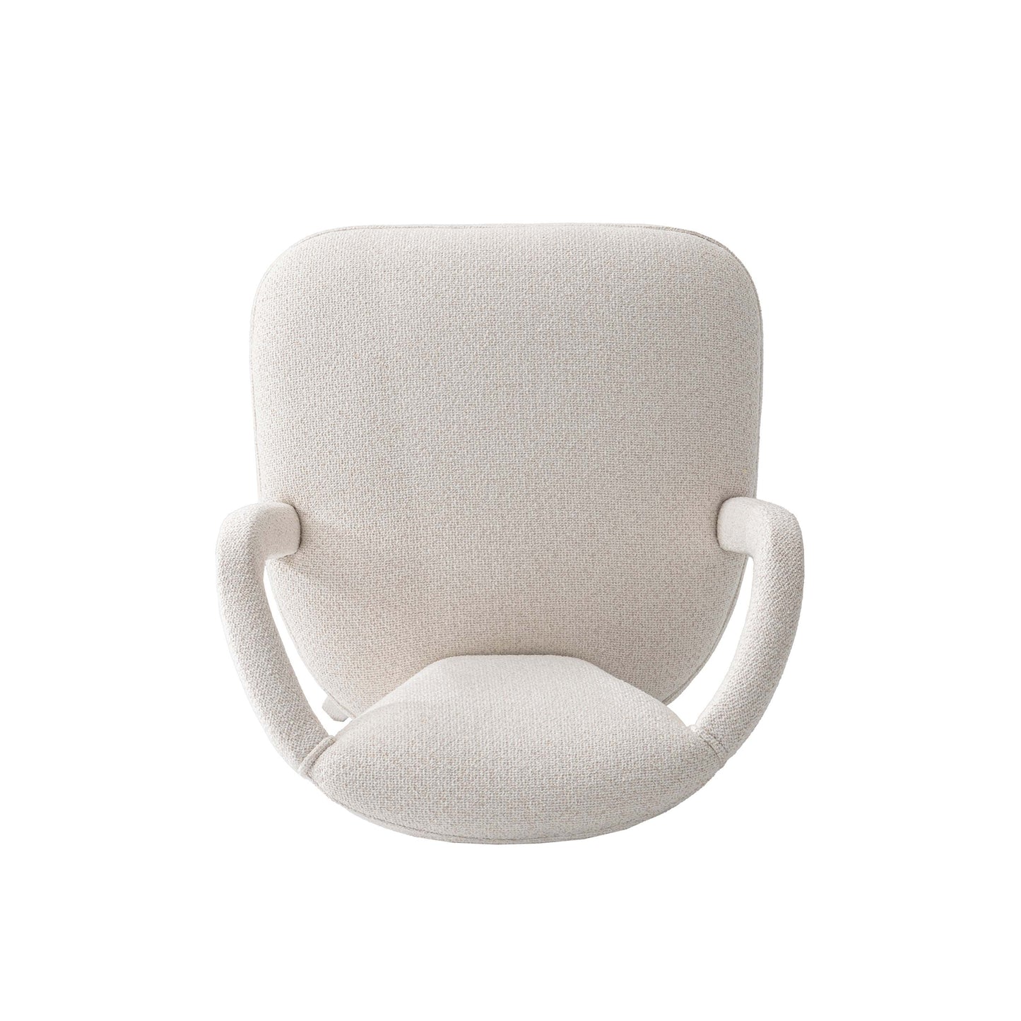 Manhattan Comfort Ivory Modern Palmer Tweed Dining Armchair In A Set Of 2