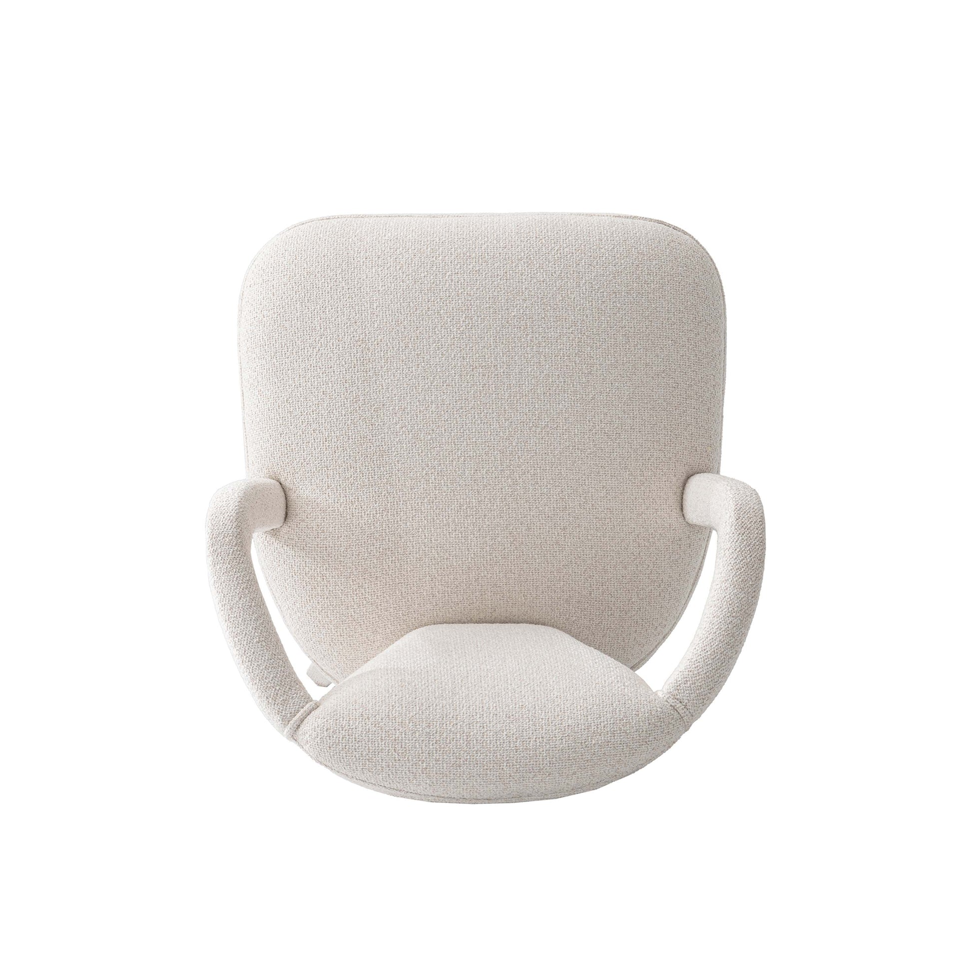 Manhattan Comfort Ivory Modern Palmer Tweed Dining Armchair In A Set Of 2