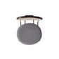 Manhattan Comfort Jardin Black With Cane & Gray Upholstered Dining Chairs In A Set Of 2
