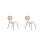 Manhattan Comfort Jardin Nature Upholstered Dining Chairs In A Set Of 2