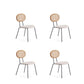 Manhattan Comfort Jardin Nature Upholstered Dining Chairs In A Set Of 4