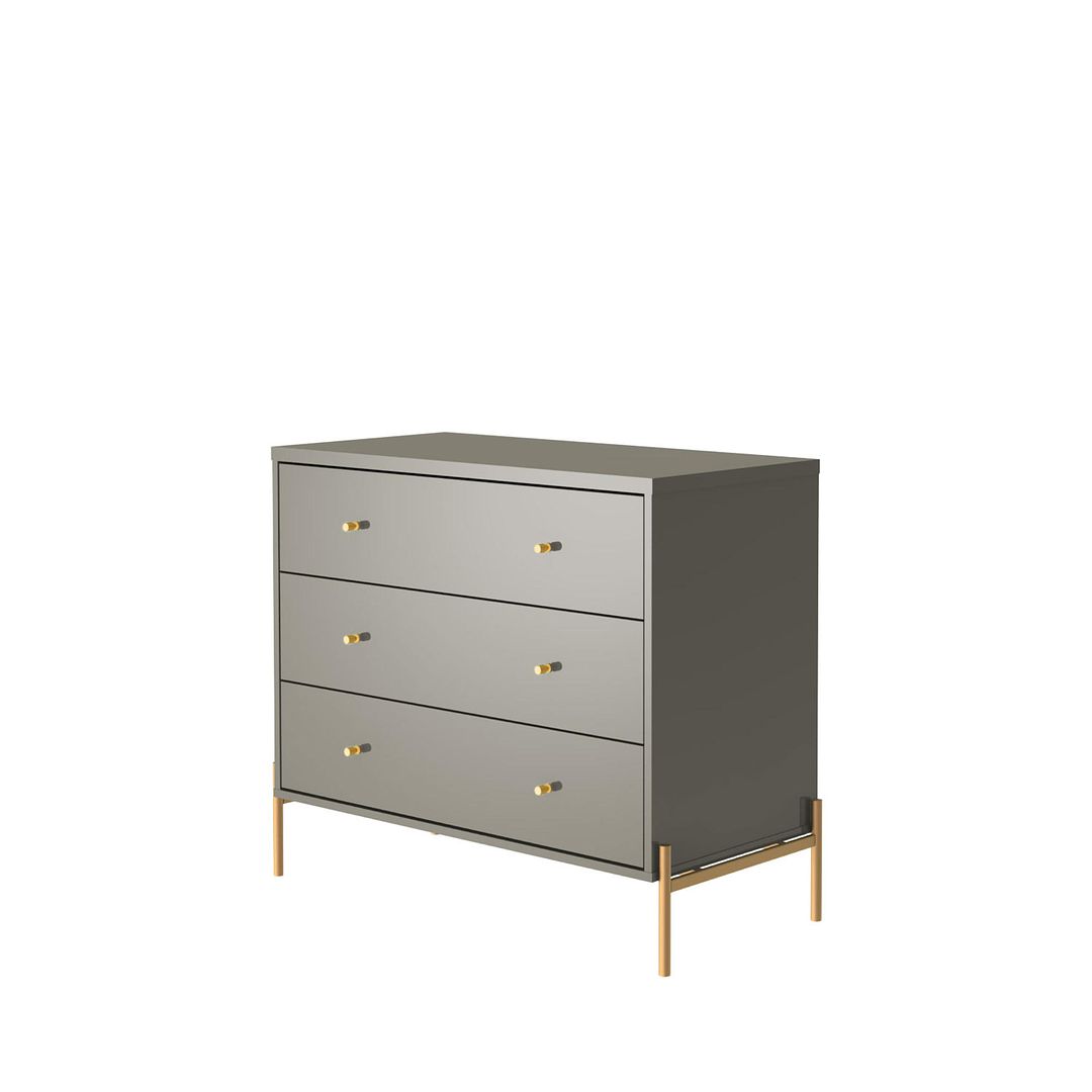 Manhattan Comfort Jasper 3.0 Gloss Gray Dresser With Gold Steel Legs –  Kitchen Oasis