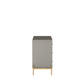 Manhattan Comfort Jasper 3.0 Gloss Gray Dresser With Gold Steel Legs