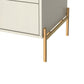 Manhattan Comfort Jasper 55" Matte Off White Dresser With Steel Gold Legs