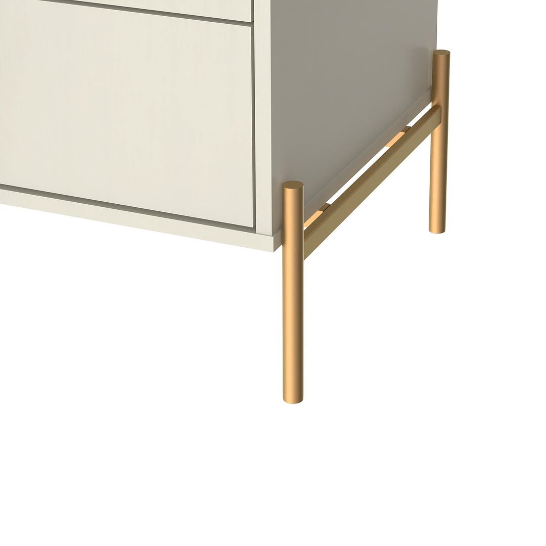 Manhattan Comfort Jasper 55" Matte Off White Dresser With Steel Gold L Kitchen Oasis Manhattan Comfort Jasper 55" Matte Off White Dresser With Steel Gold L Kitchen Oasis