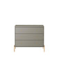 Manhattan Comfort Jasper Gloss Gray Sideboard & Classic Dresser Set of 2
