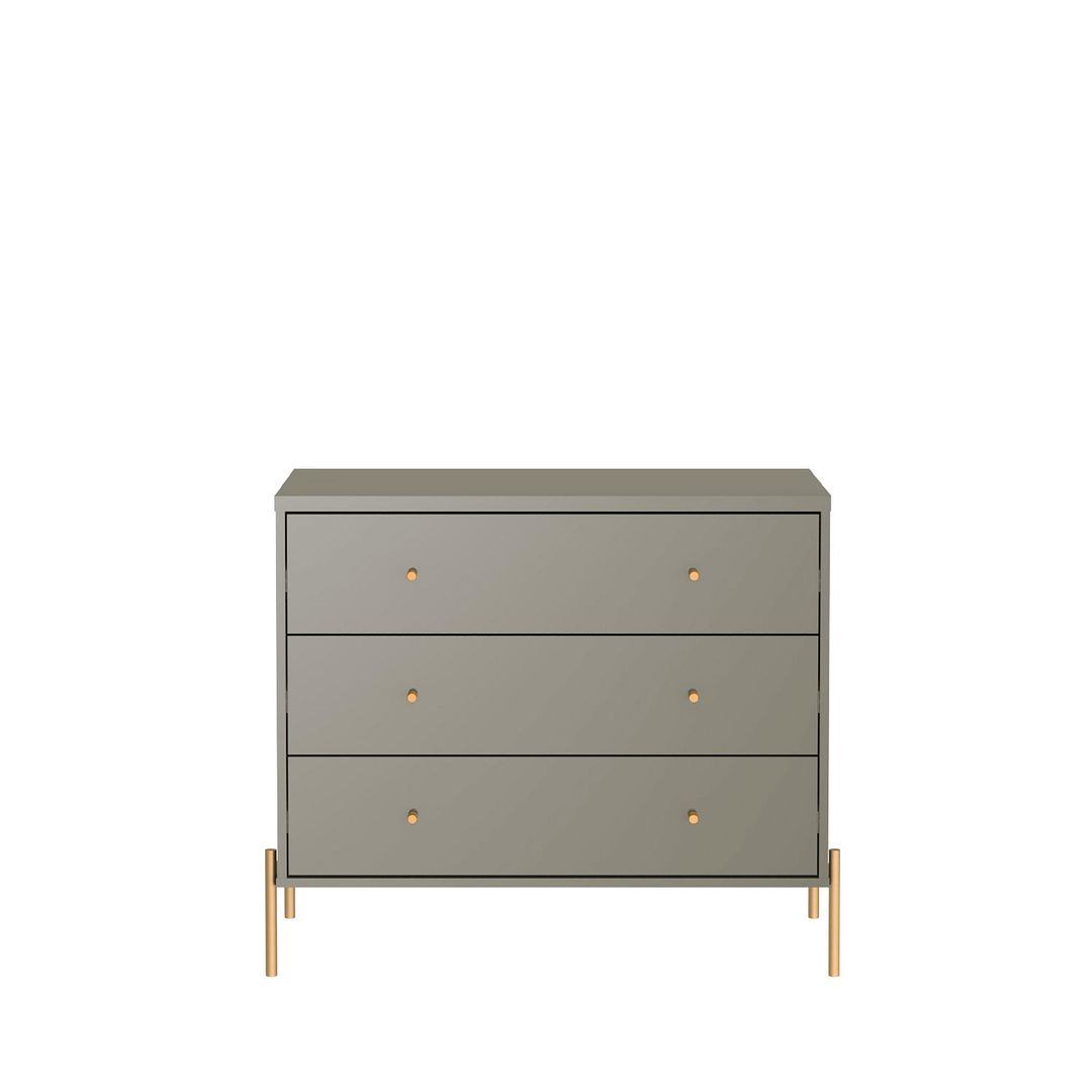 Manhattan Comfort Jasper Gloss Gray Tall & Classic Dresser Set of 2