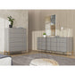 Manhattan Comfort Jasper Gloss Gray Tall & Double Wide Dresser Set Of 2