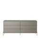Manhattan Comfort Jasper Gloss Gray Tall & Double Wide Dresser Set Of 2
