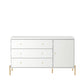 Manhattan Comfort Jasper Gloss White Sideboard & Classic Dresser Set of 2