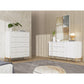Manhattan Comfort Jasper Gloss White Sideboard & Tall Dresser Set of 2
