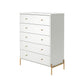 Manhattan Comfort Jasper Gloss White Sideboard & Tall Dresser Set of 2