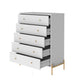 Manhattan Comfort Jasper Gloss White Sideboard & Tall Dresser Set of 2