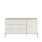 Manhattan Comfort Jasper Matte Off White Sideboard & Classic Dresser Set of 2