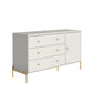 Manhattan Comfort Jasper Matte Off White Sideboard & Tall Dresser Set of 2