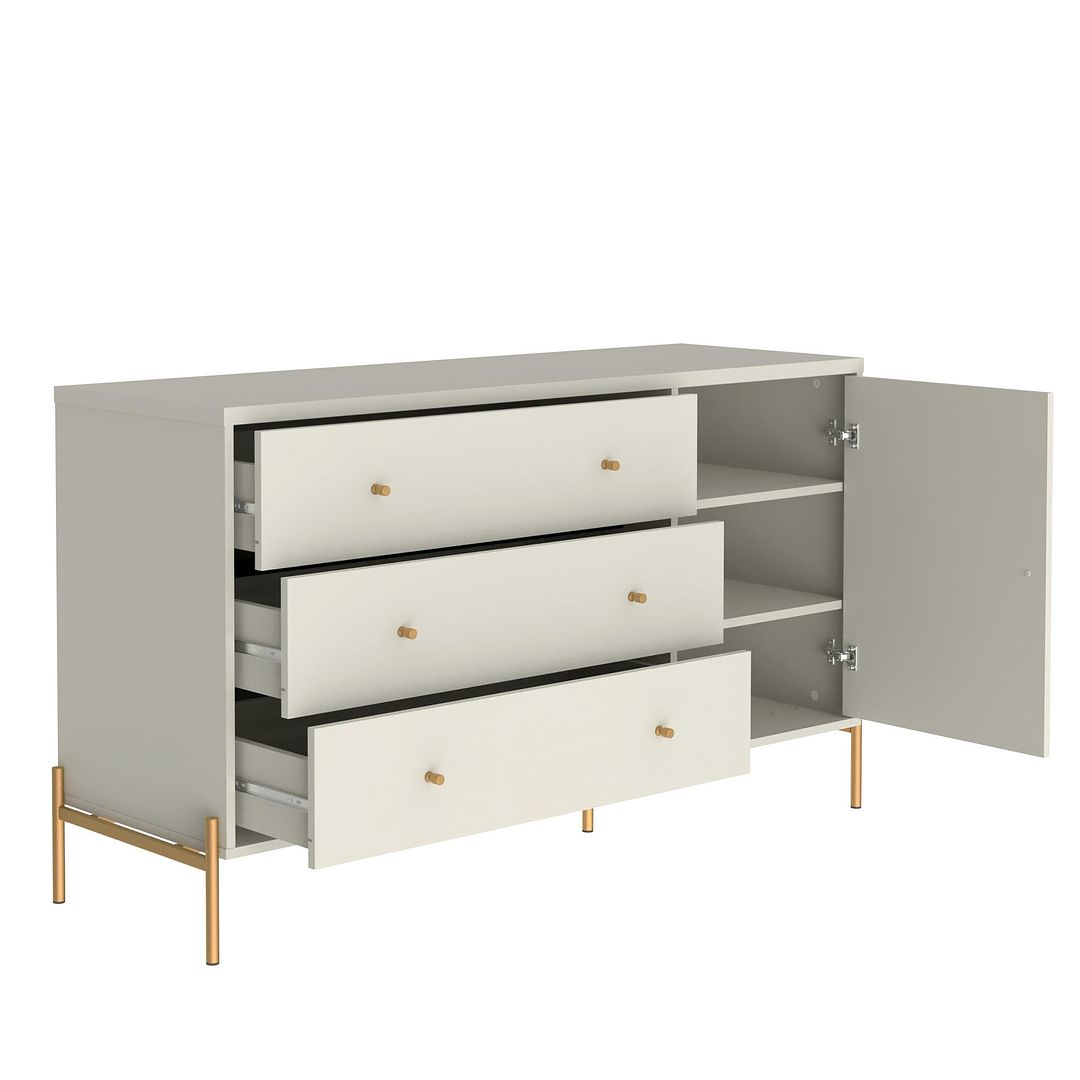 Manhattan Comfort Jasper Matte Off White Sideboard & Tall Dresser Set Kitchen Oasis Manhattan Comfort Jasper Matte Off White Sideboard & Tall Dresser Set Kitchen Oasis