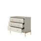 Manhattan Comfort Jasper Matte Off White Tall & Classic Dresser Set of 2