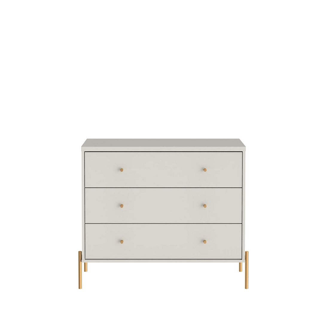 Manhattan Comfort Jasper Matte Off White Tall & Classic Dresser Set of 2