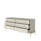 Manhattan Comfort Jasper Matte Off White Tall & Double Wide Dresser Set Of 2