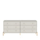 Manhattan Comfort Jasper Matte Off White Tall & Double Wide Dresser Set Of 2