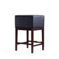 Manhattan Comfort Kingsley 34"H Black & Dark Walnut Beech Wood Counter Height Bar Stool