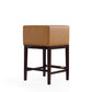 Manhattan Comfort Kingsley 34"H Camel & Dark Walnut Beech Wood Counter Height Bar Stool