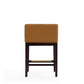 Manhattan Comfort Kingsley 34"H Camel & Dark Walnut Beech Wood Counter Height Bar Stool