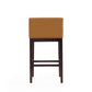 Manhattan Comfort Kingsley 38"H Camel & Dark Walnut Beech Wood Barstool