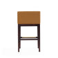 Manhattan Comfort Kingsley 38"H Camel & Dark Walnut Beech Wood Barstool